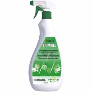 BioCid Skimmel er et aktivt desinficeringsmiddel til overflader, som hurtigt og effektivt kan fjerne samt forebygge skimmelsvamp