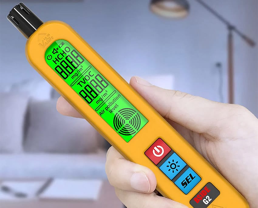 Vores elektroniske formaldehydmåler, der er baseret på en avanceret elektrokemisk sensor, er beregnet til indendørs brug i almindelige hjem