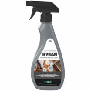 Protox Hysan spray kan benyttes til afrensning og desinficering af skimmelsvamp. Produktet kan desuden anvendes til fjernelse af lugt og desinfektion af bakterievækst og virus