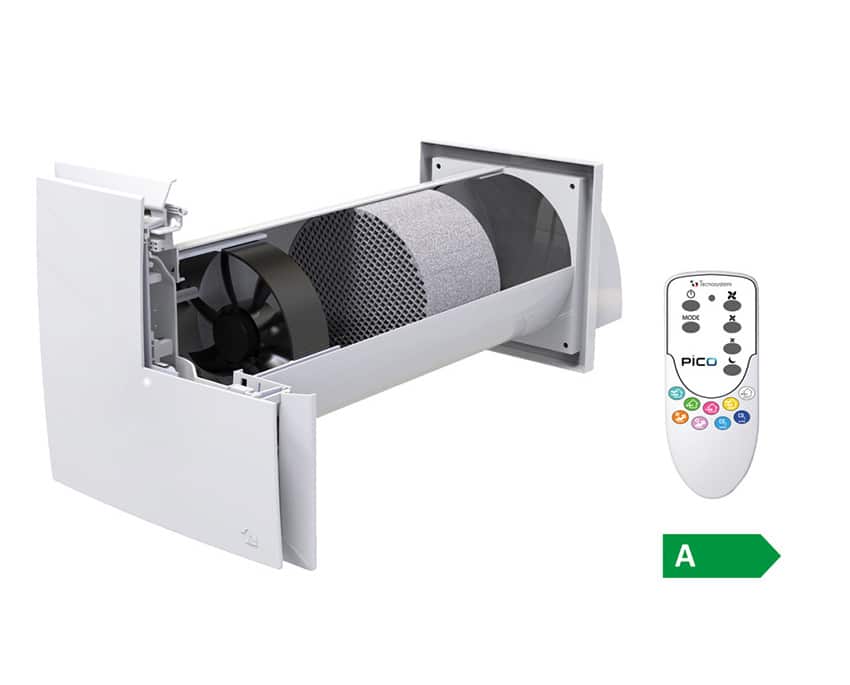 Hos AGX Nordic anbefaler vi Pico Pro+ 60 til ventilering af enkeltrum. Pico Pro+ 60 er velegnet til brug i rum på op til 54 m²