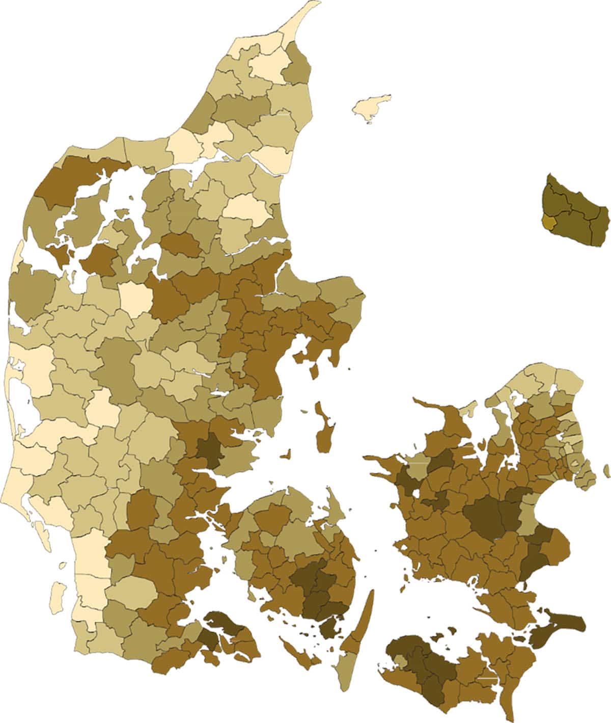 Vores radonkort viser, hvordan radonniveauet er i dit område