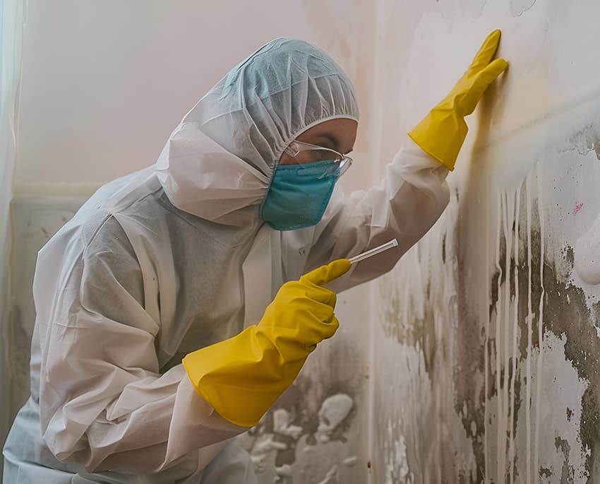 Hvis grøn skimmelsvamp har bredt sig over større områder, eller du ikke kan fjerne den selv, bør du kontakte en fagmand