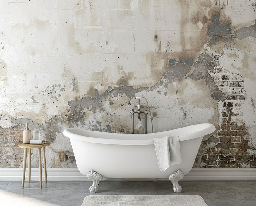 De mest almindelige tegn på skimmelsvamp i badeværelset er synlige pletter på fliser, fuger eller silikone